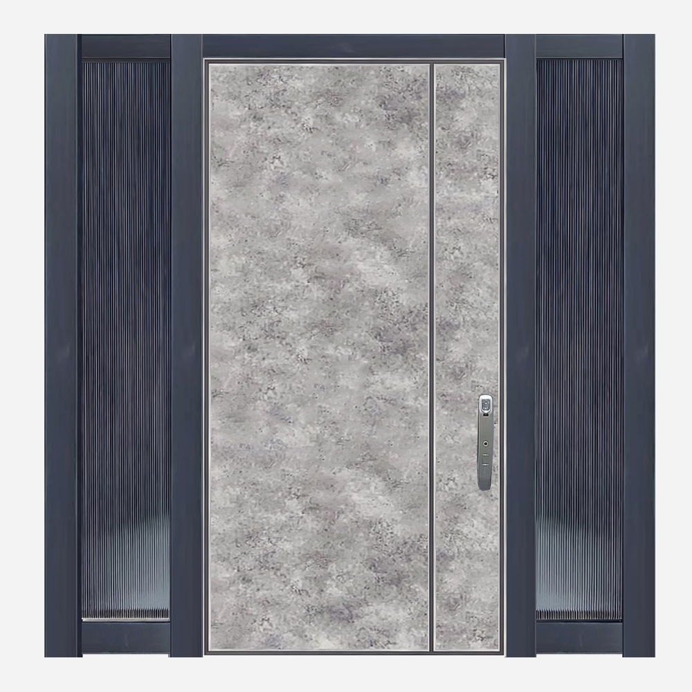 NPK-09 Modern Gri Pivot Dış Çelik Kapı