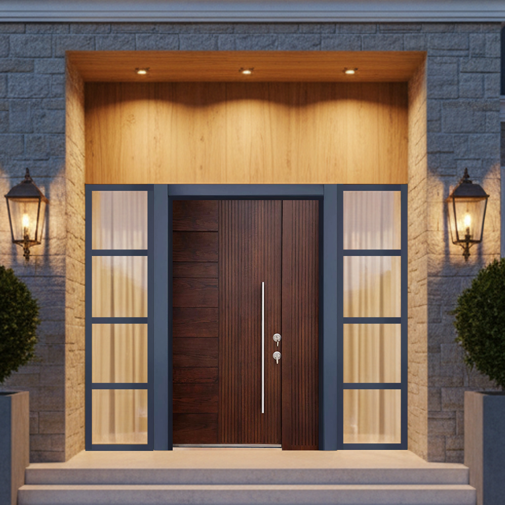 NVK-02 Model Ahşap Dokulu Modern Villa Kapısı